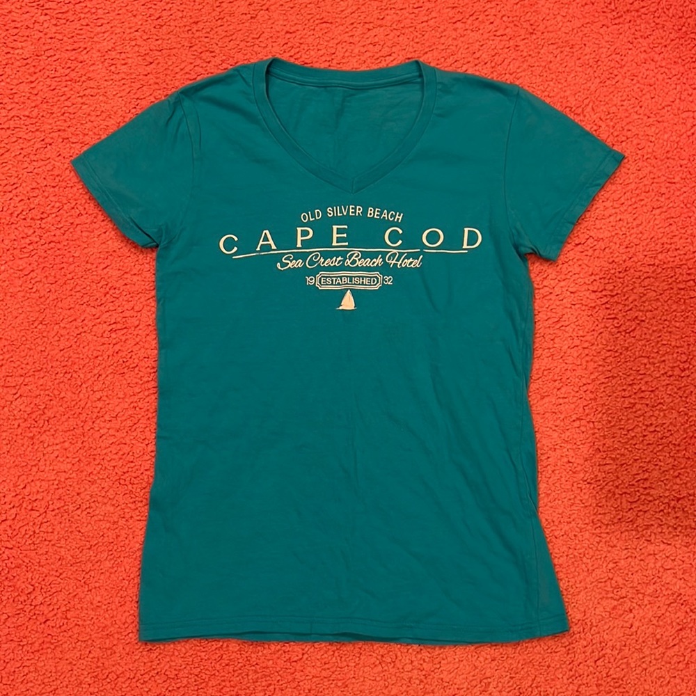 Blue V neck Cape Cod tee